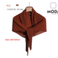 Pleated Plain Square Scarf 2.5 Muh, (100cm)