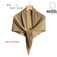 Pleated Plain Square Scarf 2.5 Muh, (100cm)