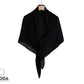 Chiffon Pleated Square Scarf Plain Color