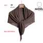 Pleated Plain Square Scarf 2.5 Muh, (100cm)