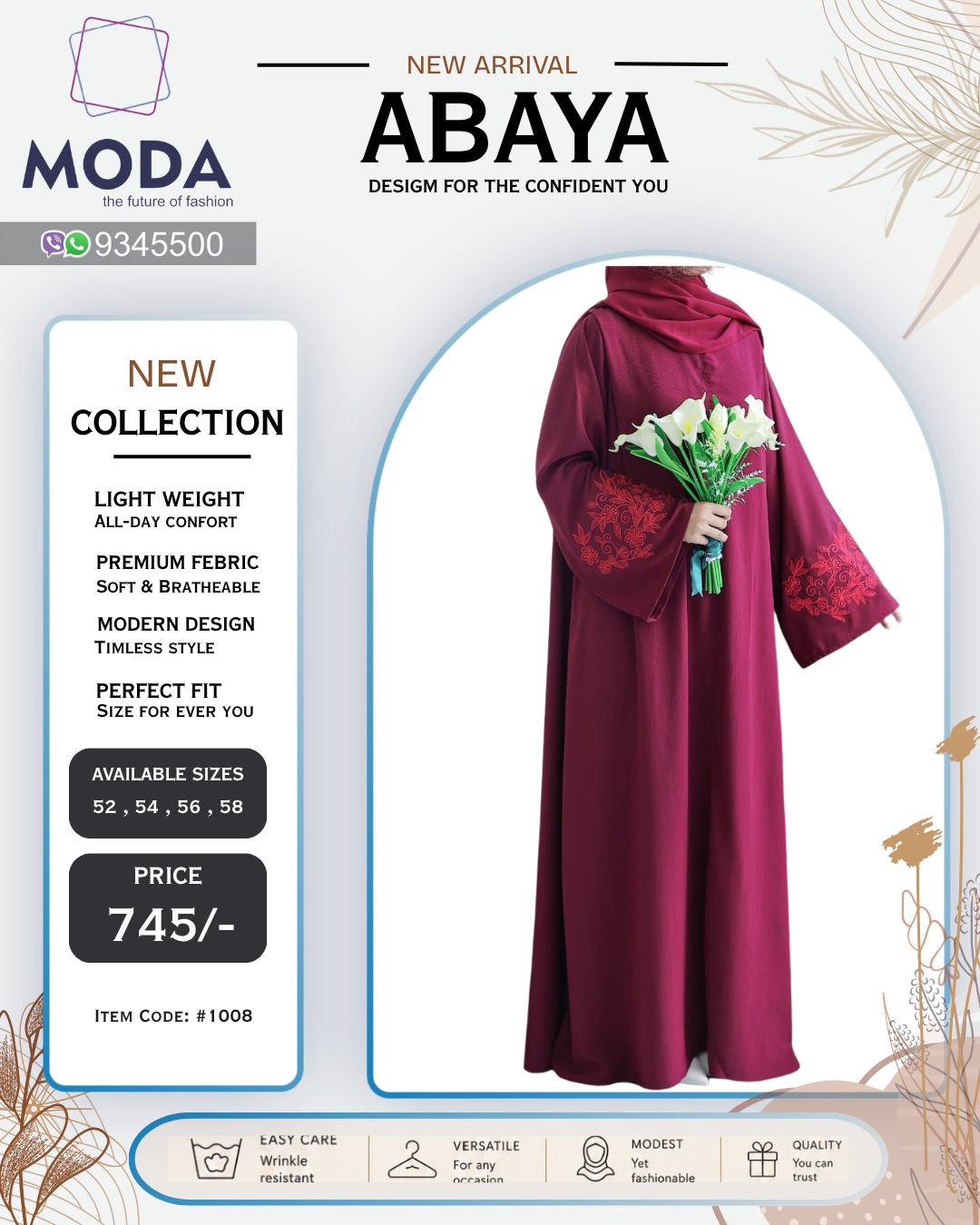 Abaya Dress #1008